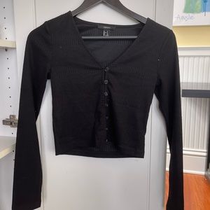 Forever 21 black long sleeve button up